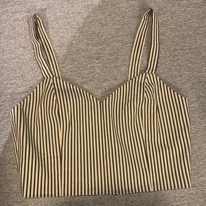 Alice and Olivia pinstripe crop top